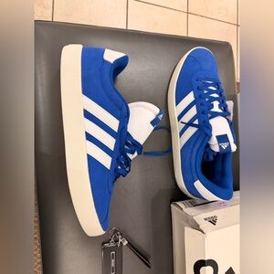 Adidas Royal Blue and White Court Sneakers